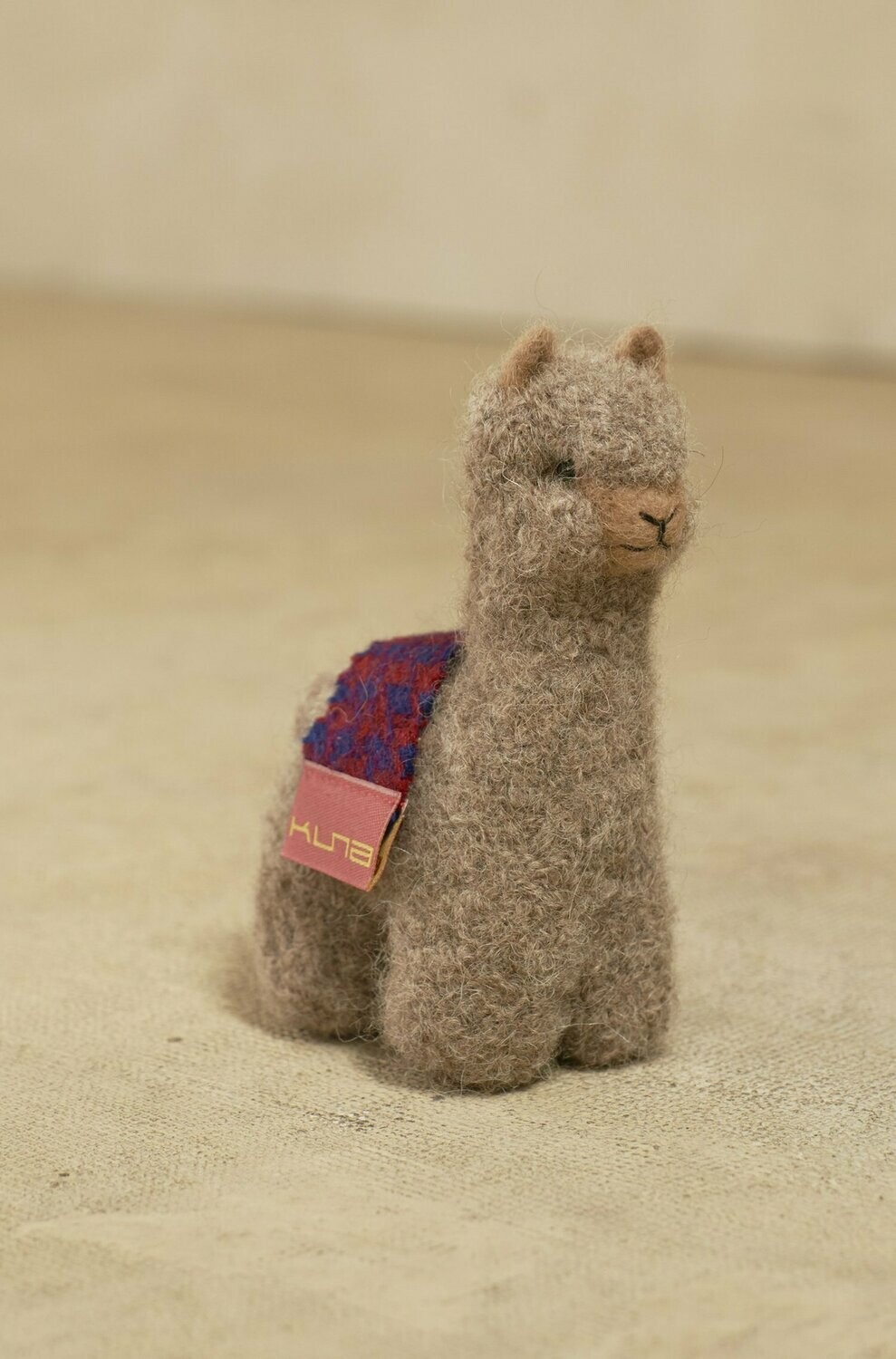 Woll Alpaka Plüschtier QÓNI - 11cm - gris