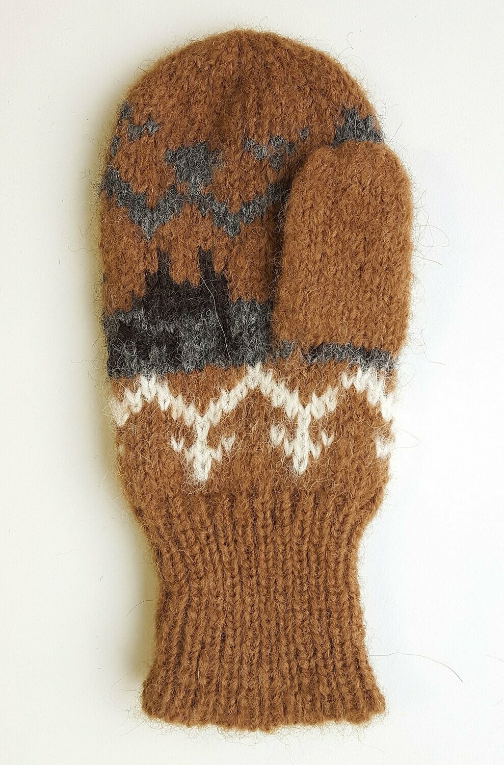 gestrickte Fausthandschuhe Natura - Größe Baby 6-8 Monate