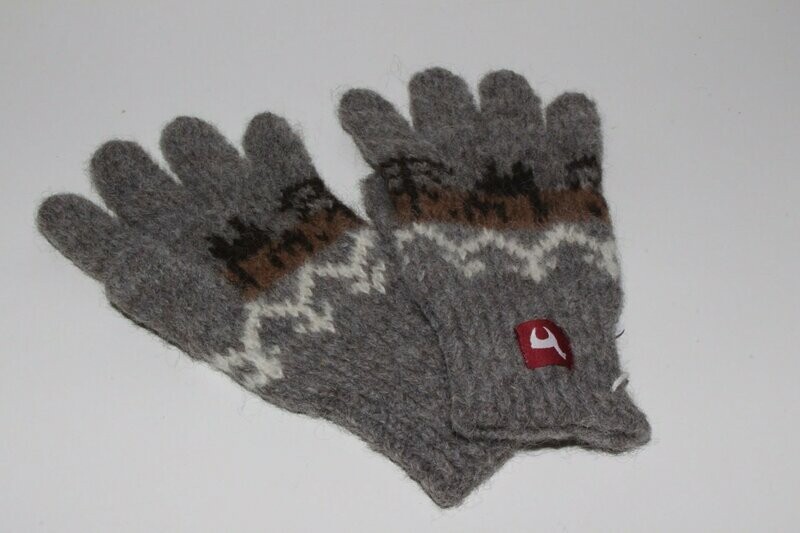 Gestrickte Fingerhandschuhe Natura - 4-6 Jahre