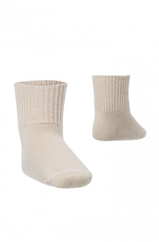 Premium Baby Alpaka Socken - wollweiß - Größe 18-20