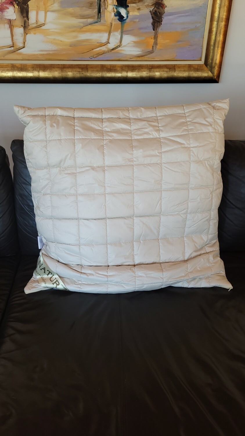 Kopfkissen mit Füllung: neue weiße Gänsedaune 30% und -federn 70% - 80x80cm