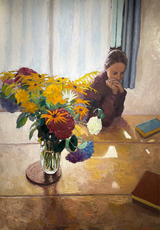 Le bouquet. 116x81, huile sur toile.