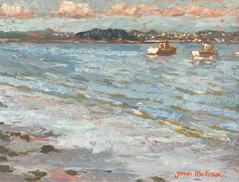 Vers l’abbaye de Beauport. 27x35cm huile sur toile.
