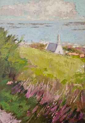 La chapelle de la Trinité.  55x38 cm. Huile sur toile