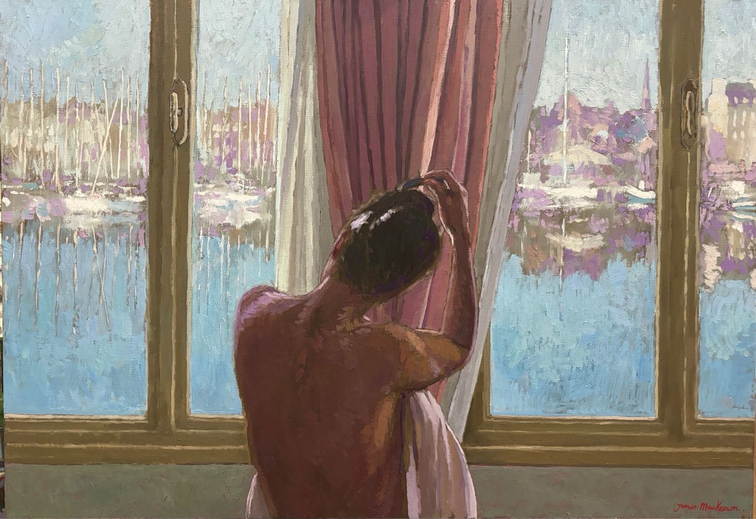 La pince à cheveux. 81x116cm. Huile sur toile.