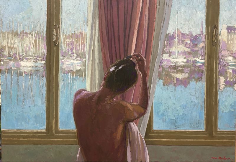 La pince à cheveux. 81x116cm. Huile sur toile.