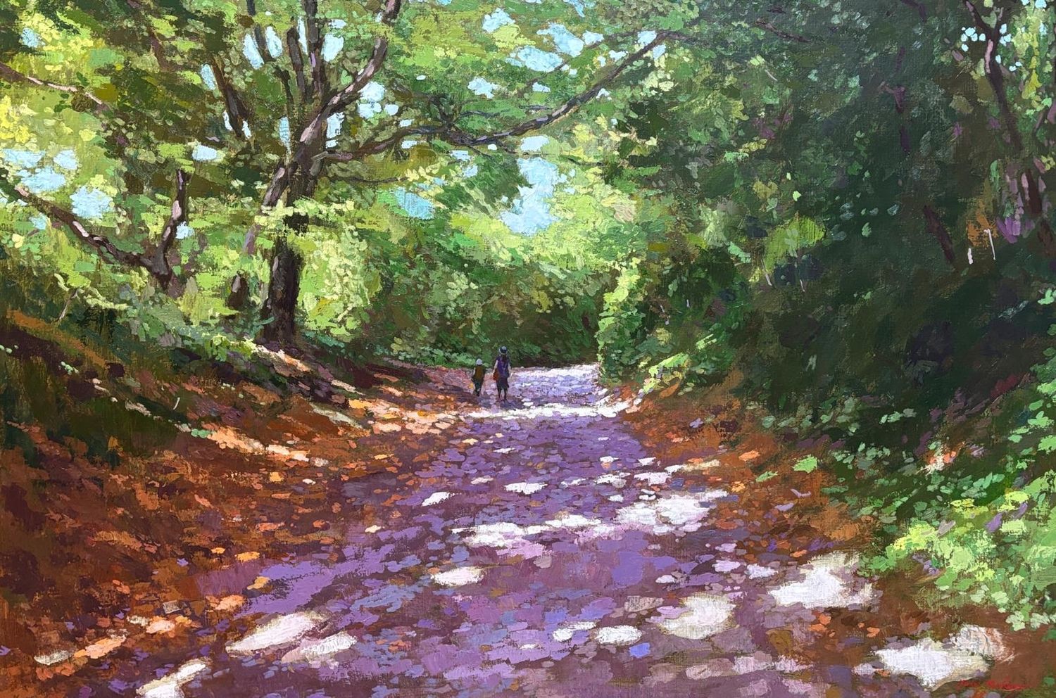 Une promenade tranquille, Novembre. 97x146cm. Huile sur toile. 