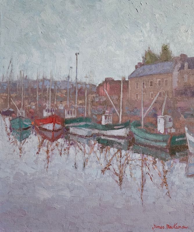 Le port. Petite brume.