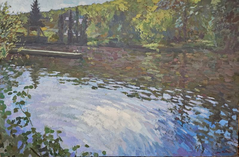 La rivière chantante. L&#39;ancien moulin près de l&#39;écluse.