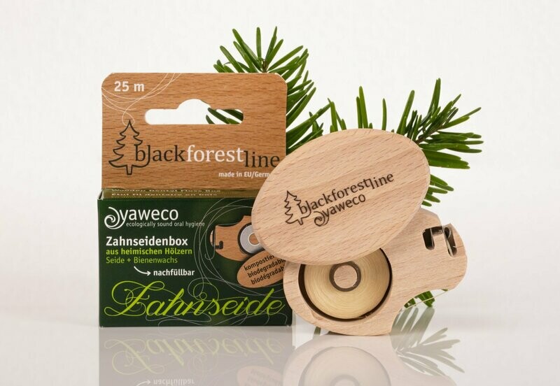 Zahnseidenbox aus heimischen Hölzern - nachfüllbar Zahnseidenbox aus heimischen Hölzern - nachfüllbar
