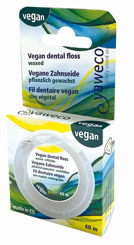 Vegane Zahnseide, 40 m - pflanzlich & nachfüllbar - NICHT ZU VERWECHSELN mit Seiden-Zahnseide Vegane Zahnseide, 40 m - pflanzlich & nachfüllbar - NICHT ZU VERWECHSELN mit Seiden-Zahnseide