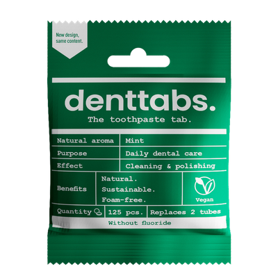 DENTTABS Zahnputztabletten Mint OHNE Fluorid