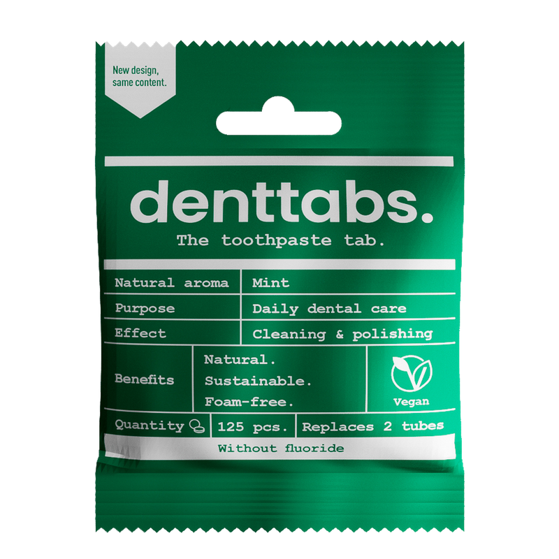 DENTTABS Zahnputztabletten Mint OHNE Fluorid