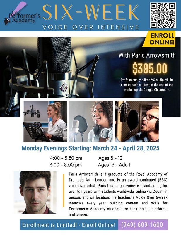 Six-Week Voice Over Intensive Ages (13 - Adult)