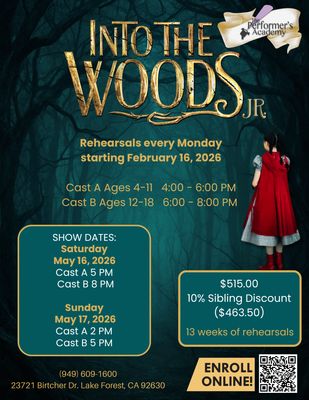 Into the Woods JR. (Ages 12 - 18)