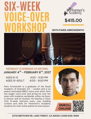 Six-Week Voice Over Intensive Ages (13 - Adult)