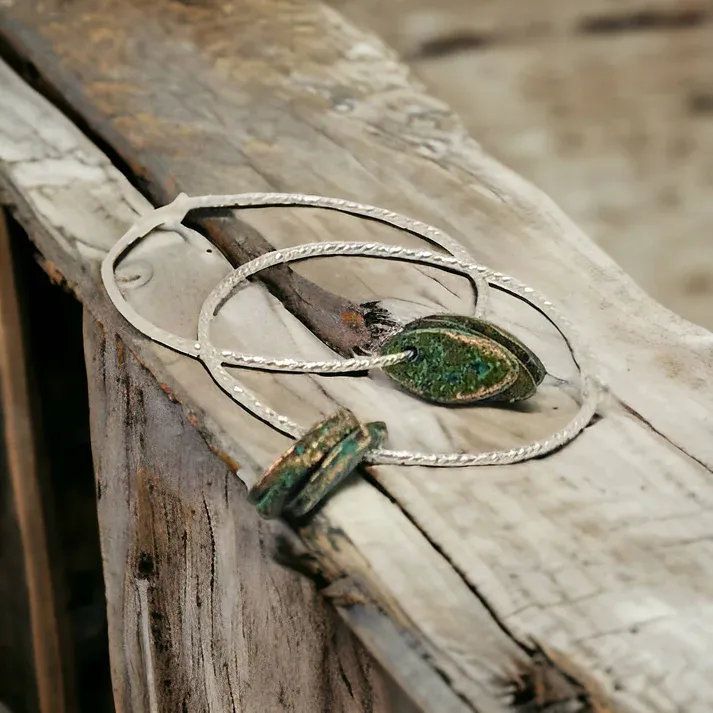 &quot;Found Beneath&quot; Large Hoops