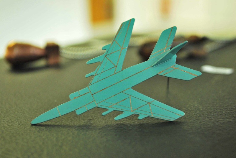 Celadon Plane brooch