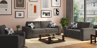 High Star Sofa Set in Grey Color High Star Sofa Set in Grey Color