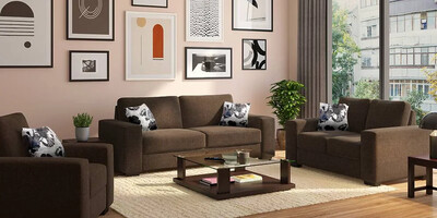 High Star Sofa Set in Brown Color High Star Sofa Set in Brown Color