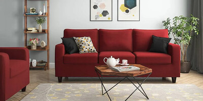 Crystal Sofa Set in Red Color Crystal Sofa Set in Red Color