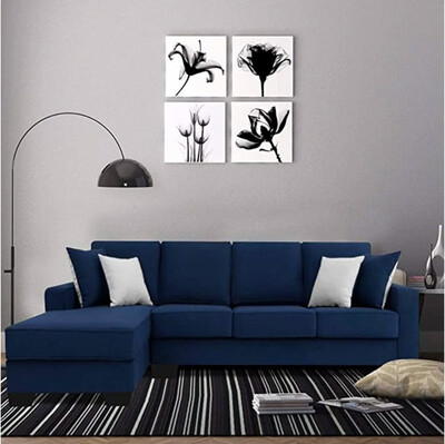 Romeo Sectional Sofa Set in Blue Color Romeo Sectional Sofa Set in Blue Color