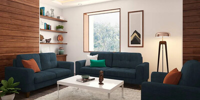 Apollo Sofa Set in Blue Color Apollo Sofa Set in Blue Color