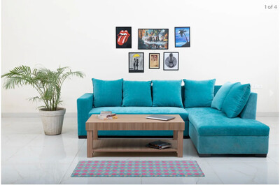 Mia Sectional Sofa Set in Blue Color Mia Sectional Sofa Set in Blue Color