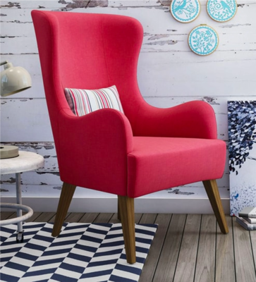 Deo Wing Chair in Red Color Deo Wing Chair in Red Color
