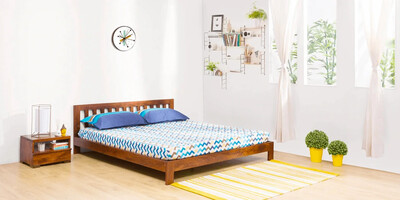 Romanic Bed in Brown Color Romanic Bed in Brown Color