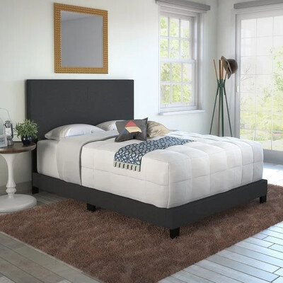 Youth Wing Fabric Bed in Grey Color Youth Wing Fabric Bed in Grey Color