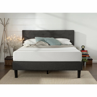 Euro Wing Fabric Bed in Grey Color Euro Wing Fabric Bed in Grey Color
