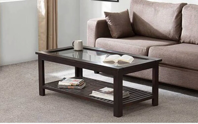 Romeo Glass Center Table In Brown Color Romeo Glass Center Table In Brown Color