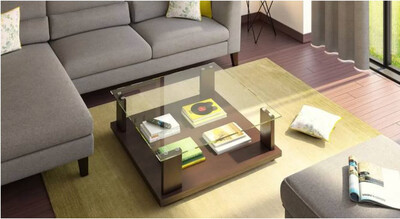Uno Glass Center Table In Brown Color Uno Glass Center Table In Brown Color
