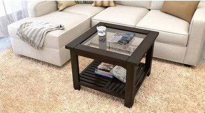 Clair Glass Center Table In Brown Color Clair Glass Center Table In Brown Color