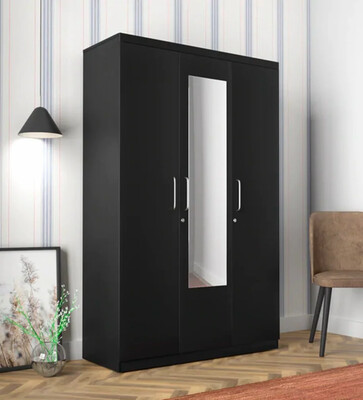 Romanic Three Door Wardrobe in Brown Color Romanic Three Door Wardrobe in Brown Color