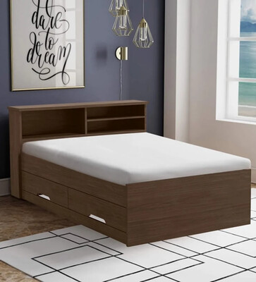 Bahubali Storage Bed in Brown Color Bahubali Storage Bed in Brown Color