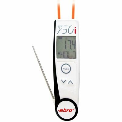 Ebro TLC 750i 2 in 1 thermometer met inklapbare
insteekvoeler en infraroodsensor