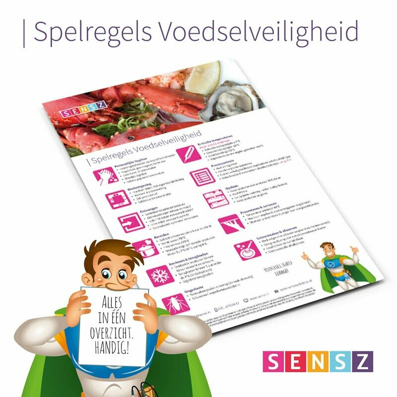 Spelregels Voedselveiligheid | Instructiekaart