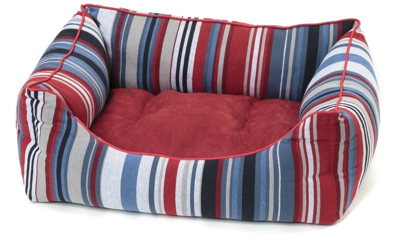 Cuccia Letto Rodi con Cuscino Estraibile Red Stripes Range