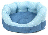 Cuccia Santorini Baby Pois Range Celeste