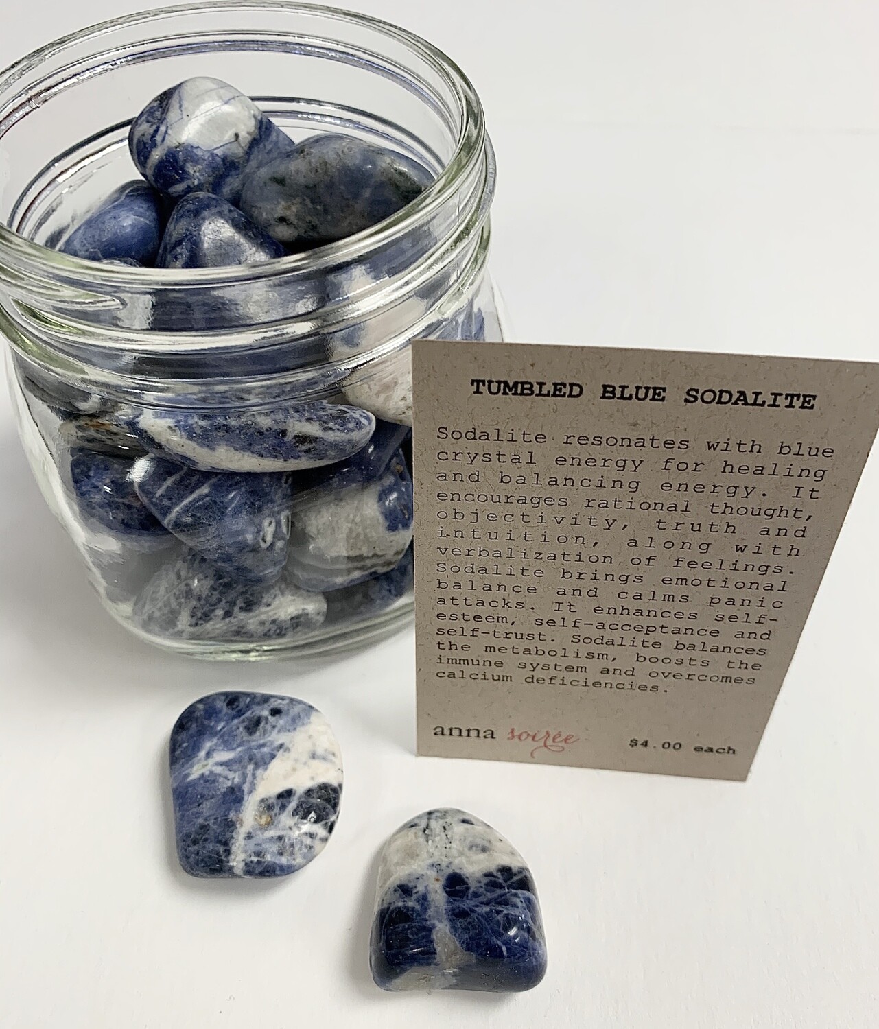 Tumbled Blue Sodalite