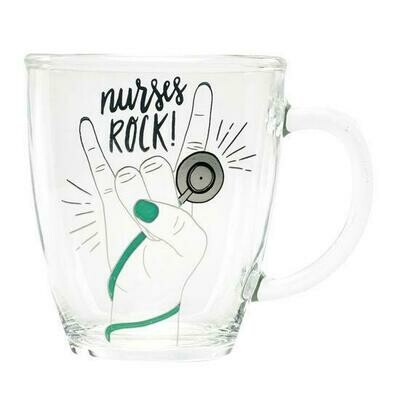 Nurses Rock glass mug