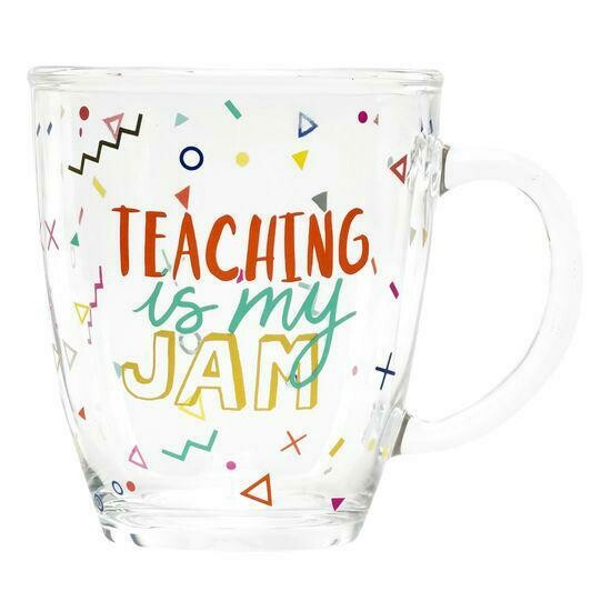 Teaching is my jam glass mug