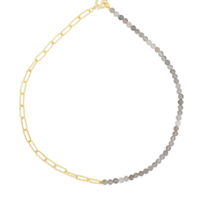 Celeste Chain Labradorite Necklace - Gold