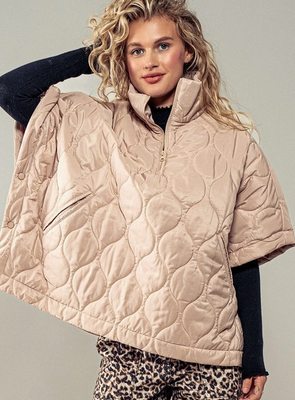 Outsiders Quilted Boxy Poncho