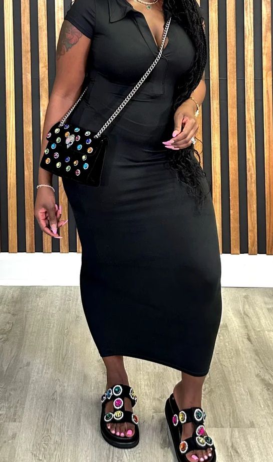 Polo Girl Dress (Black) 5/16