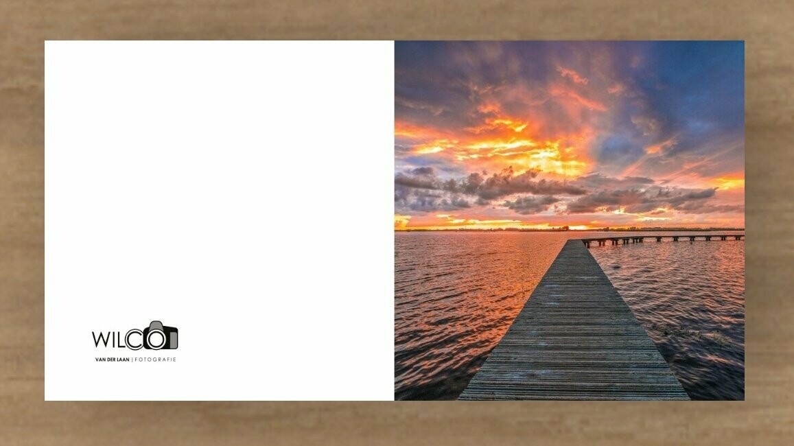 Kaart Knuppelpad bij zonsondergang