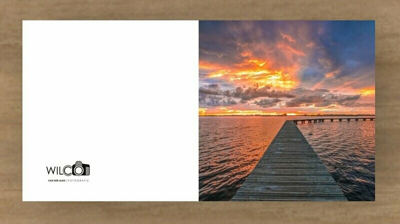 Kaart Knuppelpad bij zonsondergang