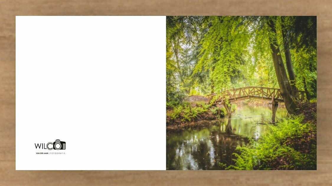 Kaart van een lentebruggetje in het Slochterbos